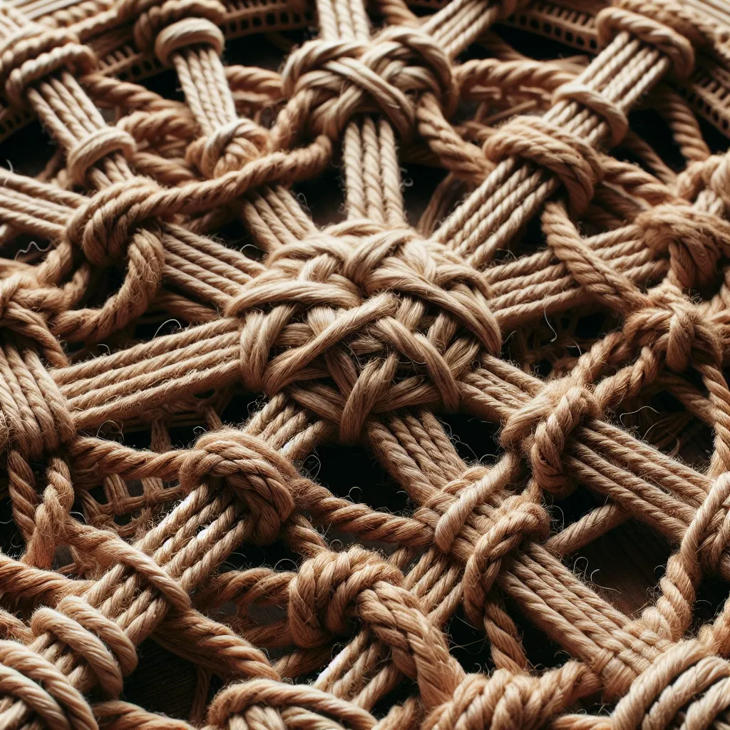 Makramy z ozdobnych sznurków — inspiracje z jutową wstążką